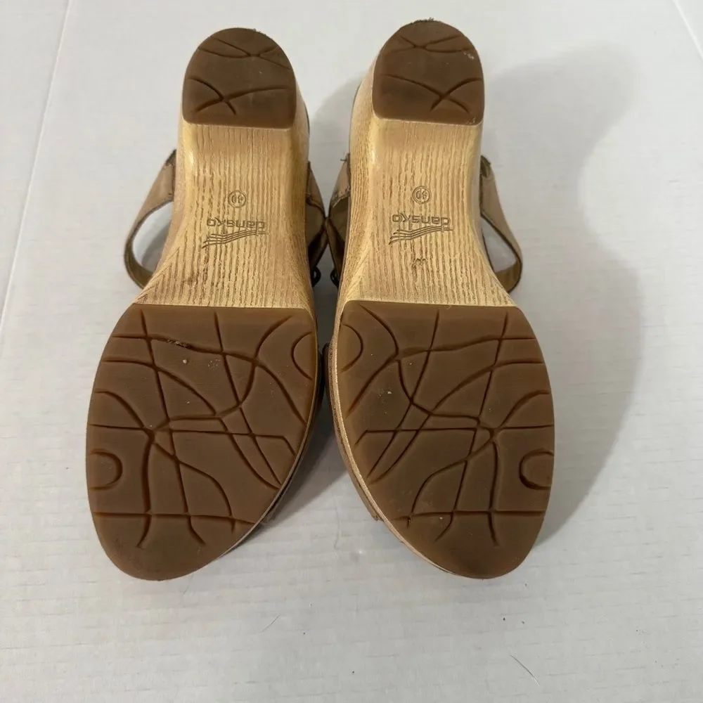 Dansko Womens Laverne Sand Milled Nubuck Suede Sandals Size 9.5-10‎
